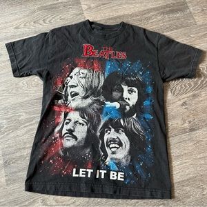 Vintage y2k 90s the Beatles t shirt band tee graphic tee all over print